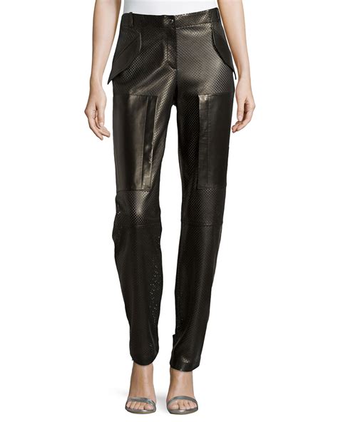 michael kors leather trousers